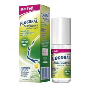 Flogoral Benzidamina Spray Sabor Menta Com 30 ml