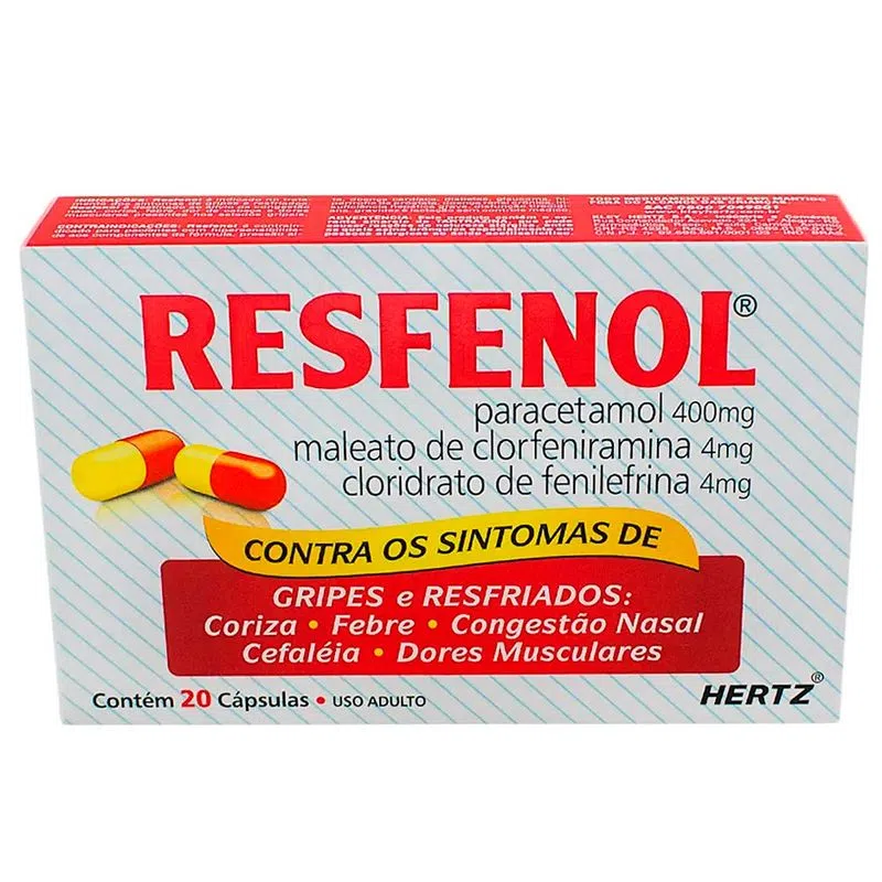 Resfenol 20 Cápsulas Gelatinosas Duras 400mg