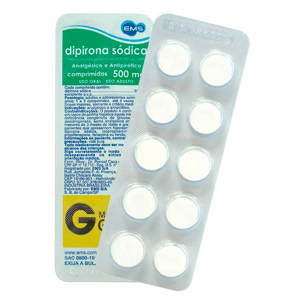 Dipirona Monoidratada 10 Comprimidos 500mg