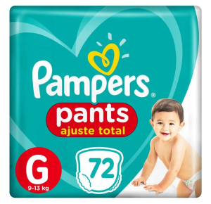 Fralda Pampers Pants Giga Ajuste Total Tamanho G com 72 Unidades