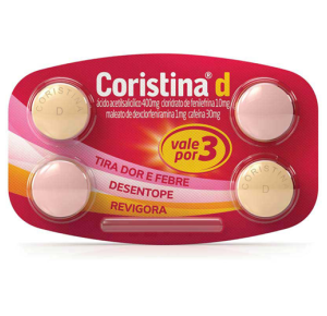 Coristina D com 4 comprimidos