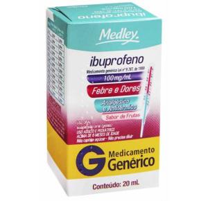 ibuprofeno Gotas 100mg/ml Com 20ml Genérico Medley