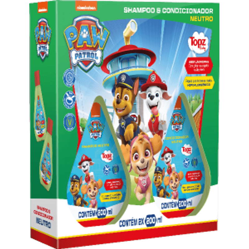 SHAMPOO + CONDICIONADOR PATRULHA CANINA 2X200ML NEUTRO TOPZ