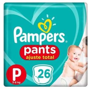 Fralda Pampers Ajust Tot Pants P Com/26 Unidades