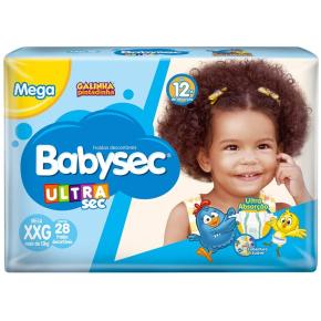 Fralda Babysec Ultrasec Galinha Pintadinha, XXG, 28 Unidades