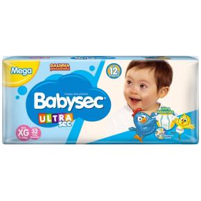 Fralda Babysec Ultrasec Galinha Pintadinha, XG, 32 Unidades