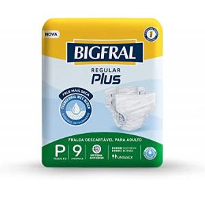 Fralda Geriátrica Bigfral Plus Regular G Com 9 Unidades