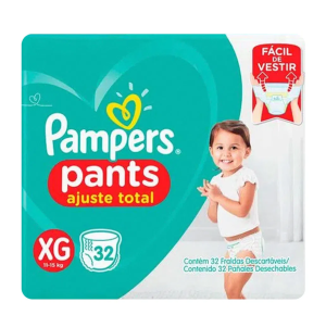 Fralda Pampers Pants Giga Ajuste Total Tamanho XG Com 66 Unidades