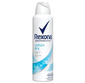 DESODORANTE REXONA COTTON DRY FEMININO ANTITRANSPIRANTE 72H AEROSOL COM 150ML