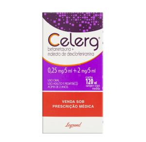 Celerg 0,4 mg/mL + 0,05 mg/mL Xarope com 120ml + 1 copo de medida