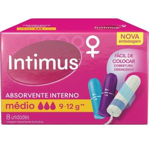 Absorvente Intimus Interno Médio Com 08 Unidades