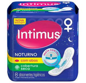 Absorvente Intimus Gel Noturno Seca Com Abas 8 Unidades