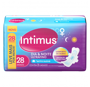 Absorvente Intimus Dia&Noite Com/Abas Com/28 Unidades