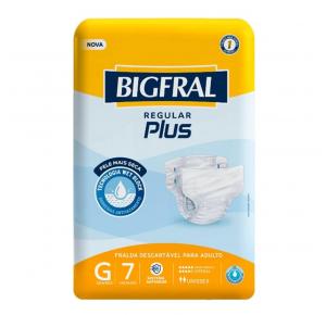 Fralda Geriátrica Bigfral Plus Regular G 7 Unidades