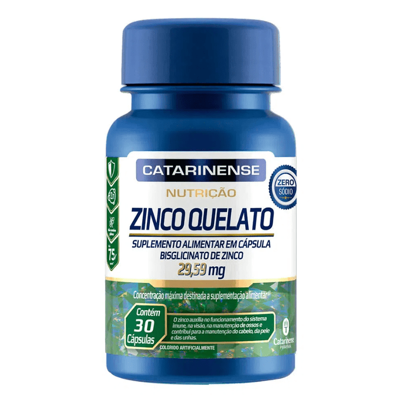 Zinco Quelato Com 30 Cps Catarinense