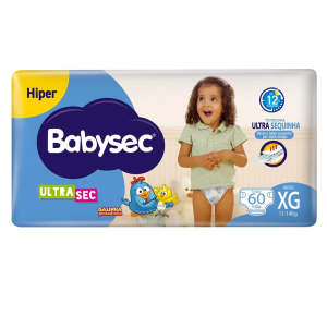 Fralda Babysec Hiper Galinha Pintadinha XG - 60 unidades