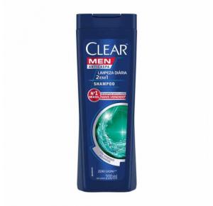 SHAMPOO ANTICASPA CLEAR MEN LIMPEZA DIÁRIA 2 EM 1 COM 200ML