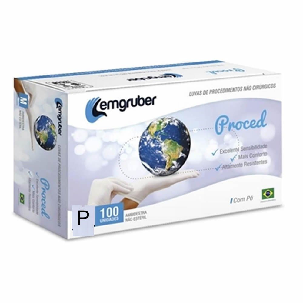 Luva Procedimento Lemgruber P Com/100 Unidades