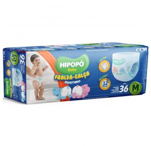 Fralda-Calça Hipopó Jumbo Shortinho - Tamanho M - 36unds - CCM