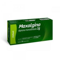  Maxalgina Dipirona Monoidratada 1g 10 Comprimidos