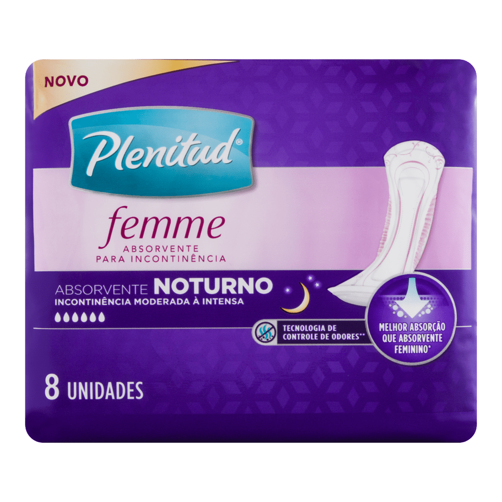 Absorvente Plenitud Femme Not Com/8 Unidades