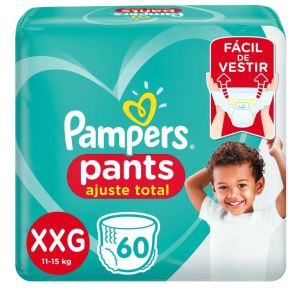 Fralda Pampers Pants Giga Ajuste Total Tamanho XXG Com 60 Unidades