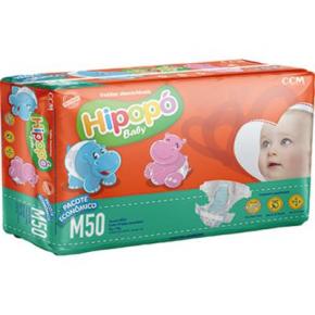 Fralda Hipopo Baby Pacote Economico M 50 Unidades