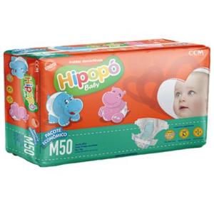Fralda Hipopo Baby Pacote Economico M 50 Unidades