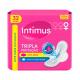 Absorvente Intimus Tripla Proteção Cobertura Extra Suave Com Abas Com 32 Unidades