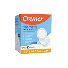 Absorvente Para/Seios Cremer Leve 30 Pague 24 Unidades