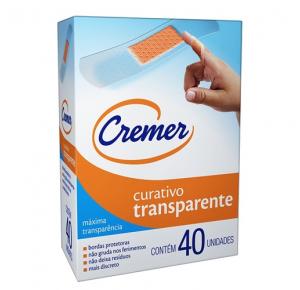 Curativos Cremer transparente, com 40 unidades