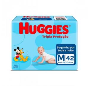 Fralda Huggies Tripla Proteção Tamanho M Com 42 Unidades