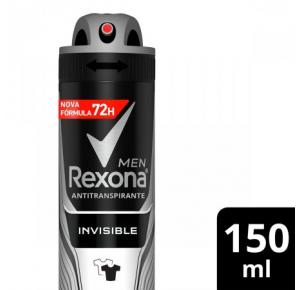 DESODORANTE REXONA MEN INVISIBLE AEROSOL ANTITRANSPIRANTE COM 150ML