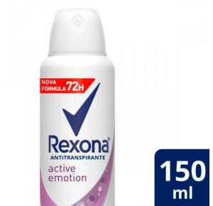 DESODORANTE ANTITRANSPIRANTE AEROSOL REXONA ACTIVE EMOTION COM 150ML