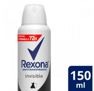 DESODORANTE REXONA INVISIBLE FEMININO AEROSOL ANTITRANSPIRANTE COM 150ML