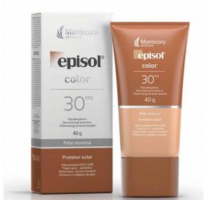 Protetor Solar Facial Episol Color FPS 30 Pele Morena 40g