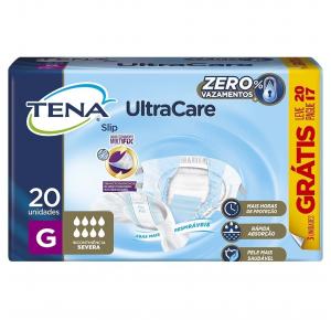 Fralda Geriátrica Tena Slip Ultracare Leve 20 Pague 17 Tamanho G