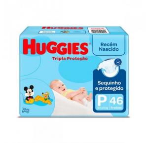 Fralda Huggies Tripla Proteção Tamanho P Com 46 Unidades