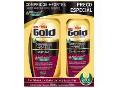 Kit Niely Gold Shampoo 300ml + Condicionador 200ml Compridos + Fortes