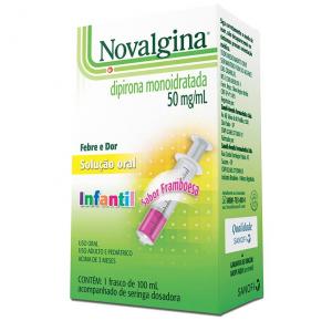 Novalgina 50 mg/ml SoluÃ§Ã£o Oral Sabor Framboesa 100 ml