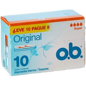 Absorvente Interno O.B. Original Super Com 10 Unidades