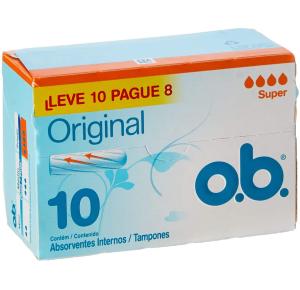 Absorvente Interno O.B. Original Super Com 10 Unidades