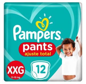 Fralda Pampers Pants Ajuste Total Tamanho XXG Com 12 Unidades