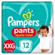 Fralda Pampers Pants Ajuste Total Tamanho XXG Com 12 Unidades