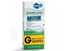 simeticona 40mg Com 20 Comprimidos Genérico EMS