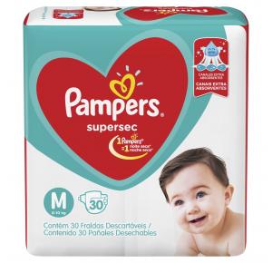 Fralda Pampers Supersec Tamanho M Com 30 Unidades