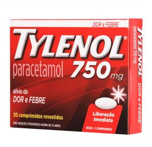 Tylenol 750 mg Com 20 Comprimidos