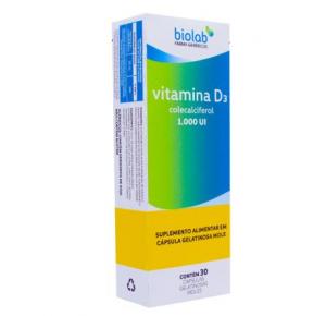 Vitamina D3 1.000 Ui Com 30 Capsulas Biolab