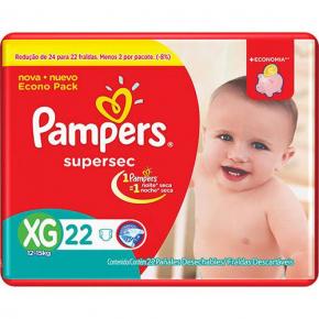 Fralda Pampers Supersec Tamanho XG Com 22 Unidades